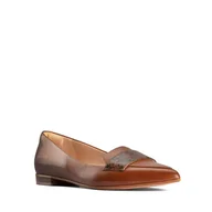 Półbuty damskie - Clarks Laina 15 Loafer 2 [Dark Tan Leather] - Rozmiar 38 - miniaturka - grafika 1