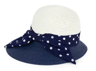 Kapelusz Damski Słomkowy Plażowy Letni Z Kokardą Elegancki Retro Regulowany - Czapki damskie - miniaturka - grafika 1