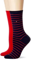 Skarpetki damskie - Tommy Hilfiger Skarpety damskie (2 sztuki), Czerwony/granatowy - miniaturka - grafika 1