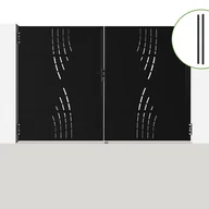 Bramy garażowe - CASANOOV BRAMA skrzydłowa stalowa 3M NALI VELETA wys. 200cm Czarny mat + 2 słupki stalowe - miniaturka - grafika 1