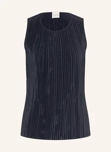 Calvin Klein Top Plisowany blau - Koszulki i topy damskie - miniaturka - grafika 1
