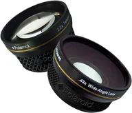 Konwertery fotograficzne - Polaroid PLKIT37WT obiektyw do aparatu SLR Szeroki obiektyw Czarny - miniaturka - grafika 1