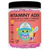 Witaminy i minerały - MyVita WITAMINY ADEK Naturalne Żelki z witaminami dla dzieci i dorosłych (120 szt) MV-294 - miniaturka - grafika 1