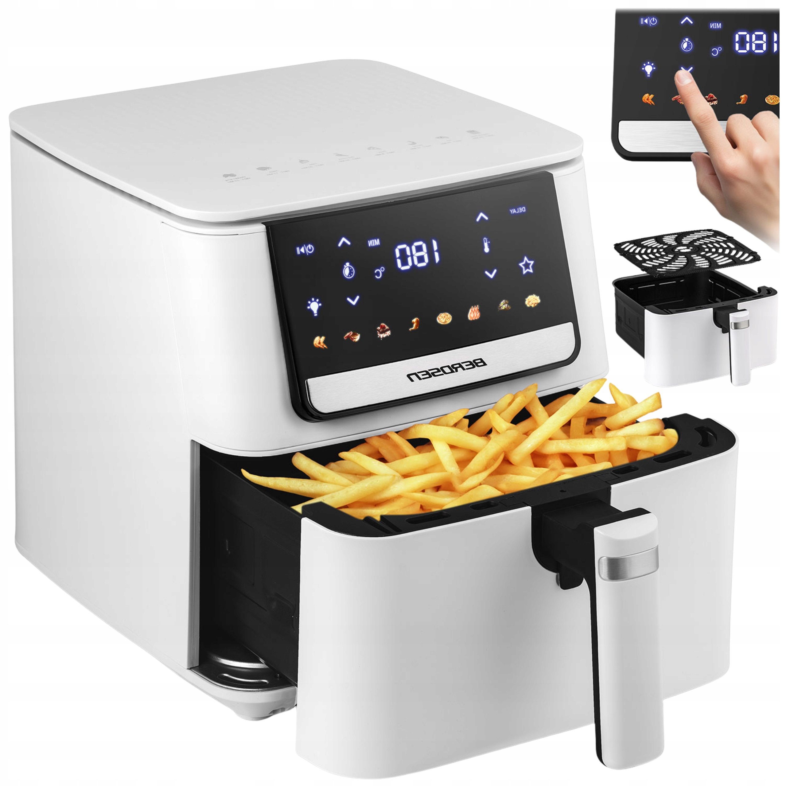 Frytkownica Beztłuszczowa Duża 6,5L Air Fryer Mocna 1700 W