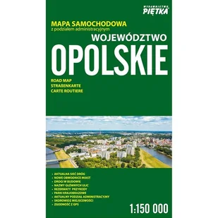 Województwo Opolskie 1:150 000 mapa samochodowa - Wydawnictwo Piętka - mapa - Obcojęzyczne przewodniki, mapy i atlasy - miniaturka - grafika 1