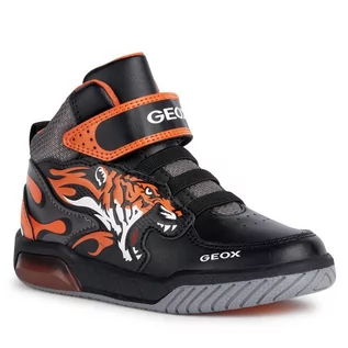 Buty dla chłopców - Sneakersy Geox J Inek Boy J369CC 0BUCE C0038 DD Black/Orange - grafika 1