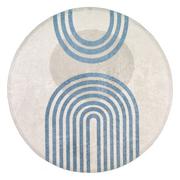 Dywany - Niebiesko-szary okrągły dywan ø 160 cm – Vitaus - miniaturka - grafika 1