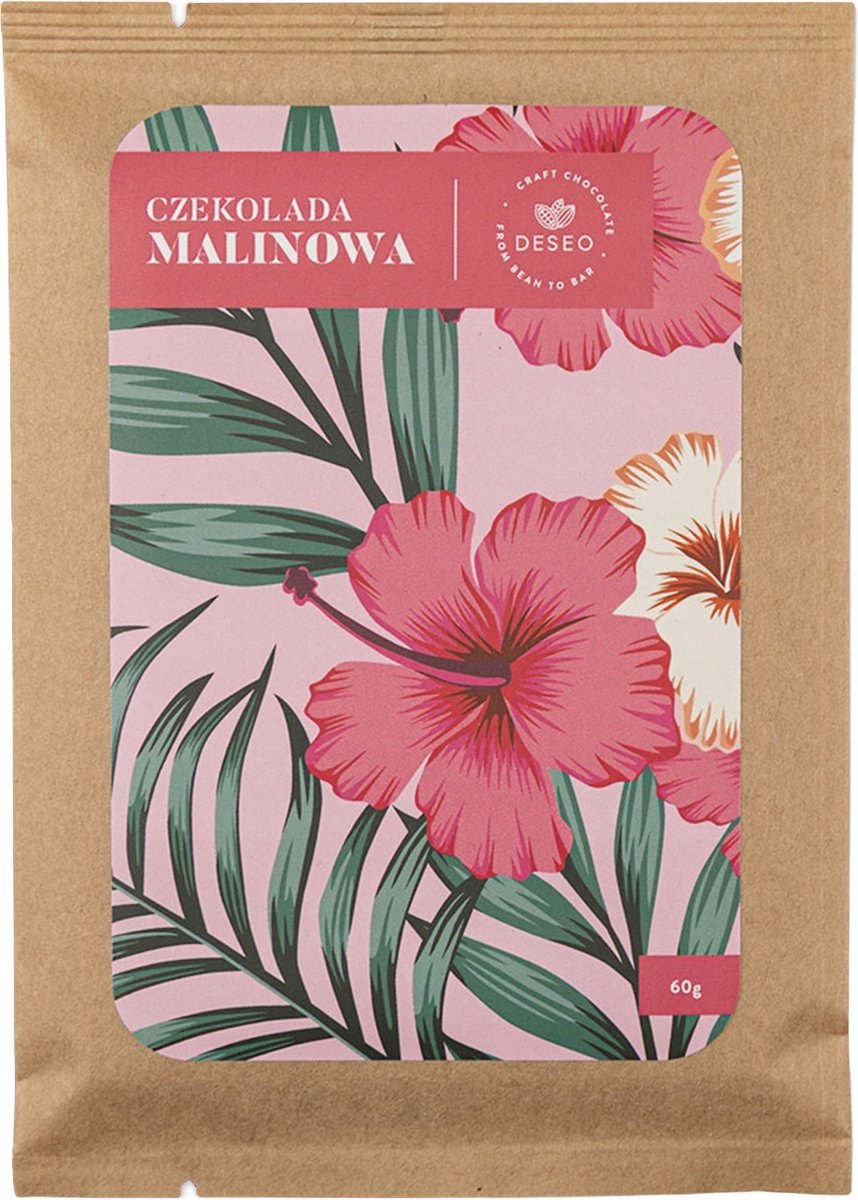DESEO CZEKOLADA MALINOWA 60G czekolada biała Z MALINĄ LIOFILIZOWANĄ