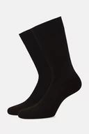 Skarpetki męskie - Skarpety Ciemnobrązowe Gładkie - miniaturka - grafika 1