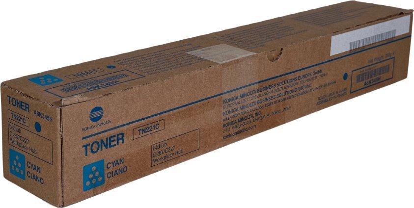 Toner Konica Minolta TN-221 A8K345H 10,5 tys. C Oryginał mały