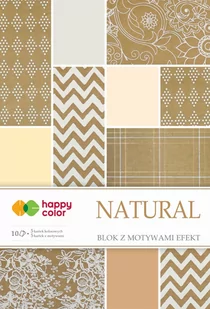 GDD Blok Effect Natural 10 arkuszy HAPPY COLOR - GDD - Szkolne artykuły papiernicze - miniaturka - grafika 1