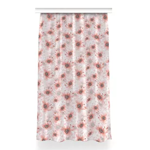 Gotowa zasłona wzór 150x260 cm Pomarańczowe kwiaty, Fabricsy - Zasłony - miniaturka - grafika 1