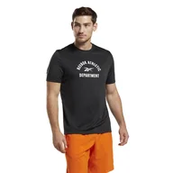 Koszulki męskie - Męska Koszulka z krótkim rękawem REEBOK ID TRAIN GRAPHIC SS TEE IC7663 – Czarny - miniaturka - grafika 1