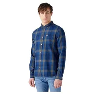 Koszulki męskie - Wrangler Koszulka męska, Dark Indigo, S - miniaturka - grafika 1