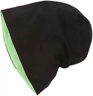 Czapki damskie - MSTRDS Damska czapka z dzianiny z dżerseju, Wielokolorowy (black/neongreen 10377,3897), jeden rozmiar - miniaturka - grafika 1