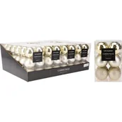 Bombki - Bombki plastikowe 6 cm 12 sztuk mix złoty - miniaturka - grafika 1