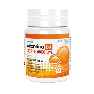 Activlab Witamina D3 Forte 4000IU [ 60softkaps. ] - - Witaminy i minerały dla sportowców - miniaturka - grafika 2