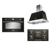 Zestawy AGD - Zestaw Built-in LOFRA DOLCEVITA 90 NERO MATT HRNM9A0 + FRNM99EE + HOOD 900/C - miniaturka - grafika 1