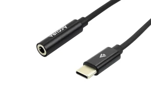 Accura USB-C - miniJack czarny M/F - Kable USB - miniaturka - grafika 1