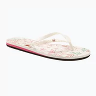 Klapki i japonki damskie - Japonki damskie ROXY Portofino III white/crazy pink print | WYSYŁKA W 24H | 30 DNI NA ZWROT - miniaturka - grafika 1