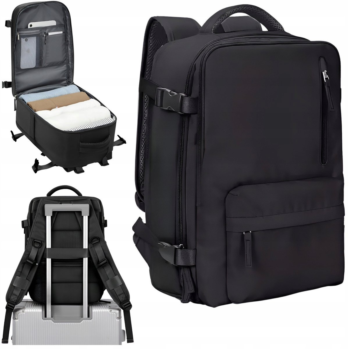 PLECAK RYANAIR 40x20x25 DO SAMOLOTU PODRÓŻNY BAGAŻ PODRĘCZNY KABINOWY MOCNY