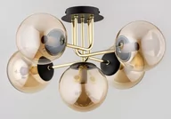 Lampy sufitowe - Boss lampa sufitowa 5xE14 złota/czarna 63182 - miniaturka - grafika 1