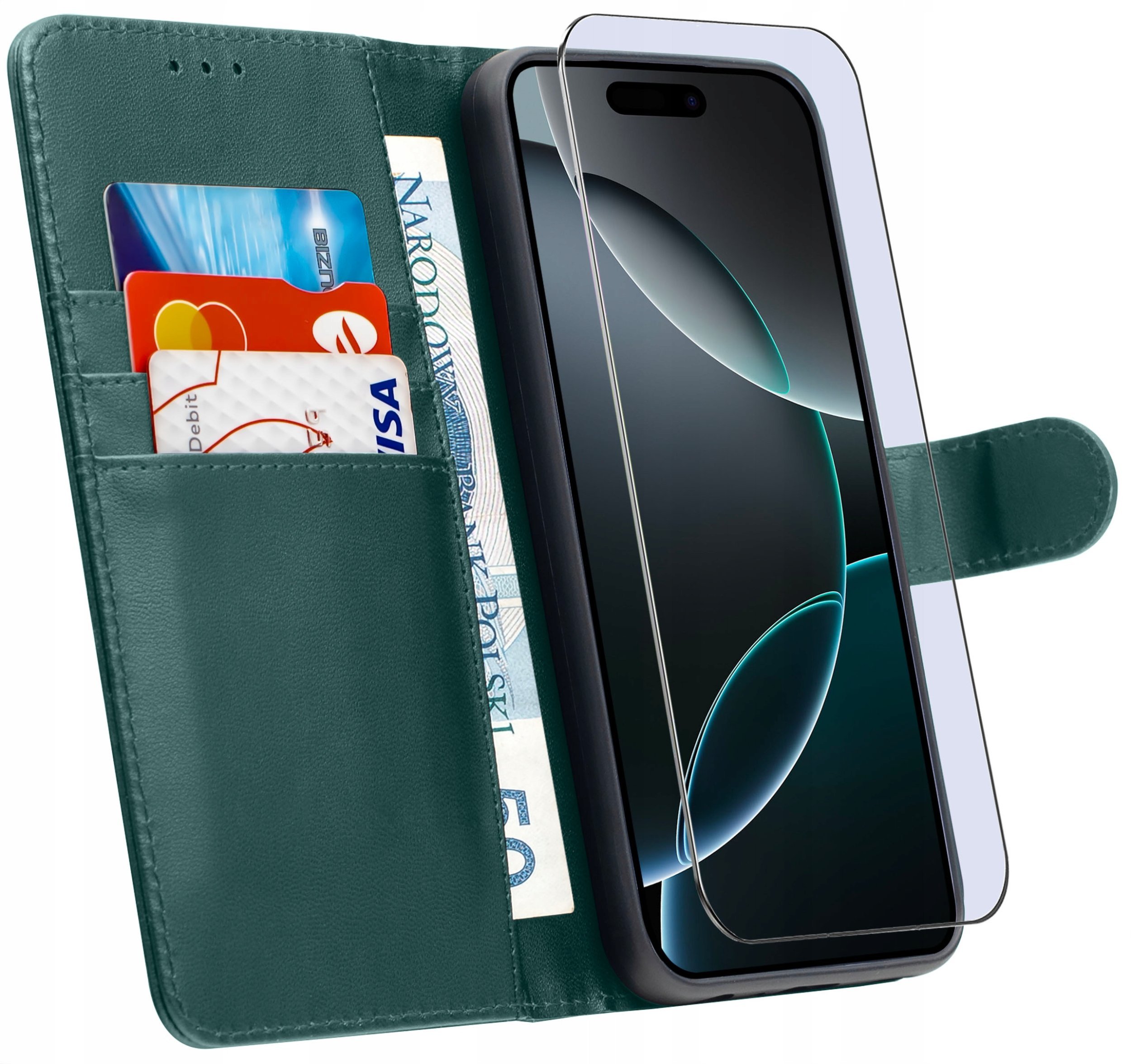 ETUI do iPhone 16 Pro MaxSKÓRZANE PORTFEL BOOK TOKRA CASE CLASSIC + SZKŁO