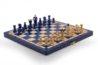 Gry planszowe - Szachy Królewskie średnie niebieskie 35 cm/szachy do nauki/ producent - miniaturka - grafika 1