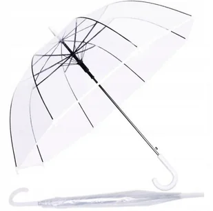 PARASOL PRZEZROCZYSTY ŚLUBNY PARASOLKA NA ŚLUB DUŻY do zdjęć 110cm ślub XL - Parasole - miniaturka - grafika 1