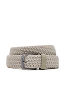 Paski - Calvin Klein Pasek Męski Ck Casual Elastic Braided 35Mm K50K512839 Beżowy - miniaturka - grafika 1
