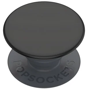 PopSockets PopSockets: PopGrip Basic  wysuwana podstawa i uchwyt do smartfonów i tabletów [Top niewymienny]  czarna - Uchwyty samochodowe do telefonów - miniaturka - grafika 1