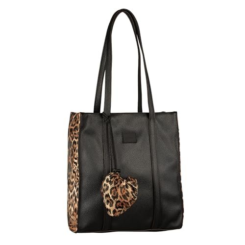 Gabor bags Elfie Luxe damska torba na ramię, zamek błyskawiczny, średnia, czarna, czarny, m, Nowoczesny