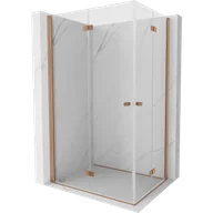 Kabiny prysznicowe - Mexen Mist-F Duo kabina prysznicowa składana 90 x 80 cm, transparent, miedź szczotkowana - 8A6-090L-080P-65-00 - miniaturka - grafika 1