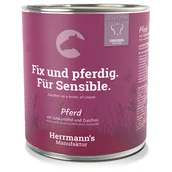 Mokra karma dla psów - Herrmann's Bio Menu Sensitive - Konina z biobatatami i biocukinią, 12 x 800 g - miniaturka - grafika 1