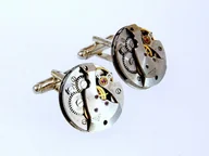 Spinki do mankietów i krawatów - Drobiny Czasu, Spinki do mankietów, Round ii big - miniaturka - grafika 1