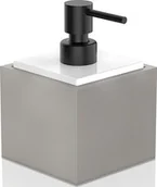 Mydelniczki i dozowniki mydła - Dozownik do mydła Brownie taupe-biały z pompką czarną - miniaturka - grafika 1