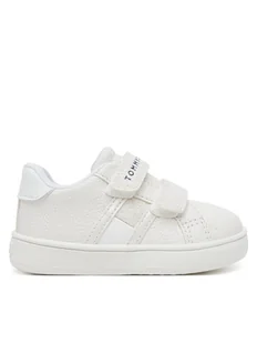 Tommy Hilfiger Sneakersy Flag Low Cut Velcro Sneaker T1A9-33726-0375 M Biały - Buty dla dziewczynek - miniaturka - grafika 1