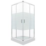 Kabiny prysznicowe - Kabina natryskowa Madera Str 80, kwadratowa, 80x80x206cm z brodzikiem 16 cm, profil chrom - miniaturka - grafika 1