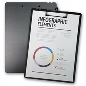 Teczki i skoroszyty - Deska z klipem A4 Morandi czarna PENMATE - miniaturka - grafika 1