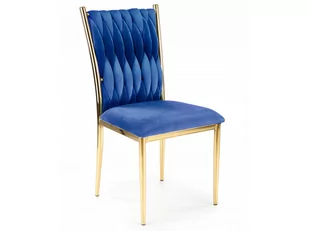 Krzesło do jadalni K436 granatowe na złotych nogach - Krzesła - miniaturka - grafika 3