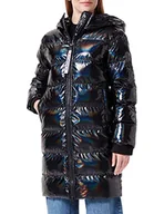 Kurtki damskie - Love Moschino Damska kurtka z zamkiem błyskawicznym Super-Shiny Light Technical Fabric, Czarny, 64 - miniaturka - grafika 1