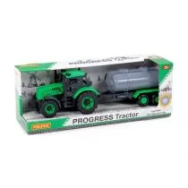 Polesie 91567 Traktor ''; Progres''; inercyjny z przyczepą custerną zielony w pudełku - Samochody i pojazdy dla dzieci - miniaturka - grafika 1