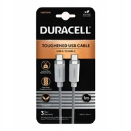 Kable USB - DURACELL 1M Biały Nylonowy Kabel USB-C / USB-C - miniaturka - grafika 1