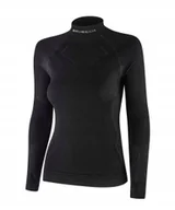 Pozostała odzież narciarska - Damska Koszulka Termoaktywna Brubeck Extreme Wool Merino LS1665 - Czarny - - miniaturka - grafika 1