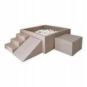 Suche baseny - Piankowy zestaw do zabawy KWADRAT/400szt. piłek- beż - DOWOLNY MIX - miniaturka - grafika 1