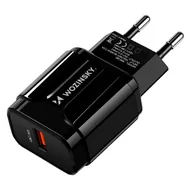 Ładowarki do telefonów - Wozinsky Wozinsky ładowarka sieciowa USB Quick Charge czarny (WWC-B02) WWC-B02 - miniaturka - grafika 1