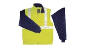 Odzież robocza - Delta Plus Bluza ocieplana ostrzegawcza z odpinanymi rękawami z poliestru 65% bawełny 35% kolor żółty fluo rozmiar XXL CORP FREEWHVJAXX FREEWHVJAXX - miniaturka - grafika 1