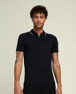 Koszulki sportowe męskie - Koszulka męska Wilson  M Team Seamless Polo 2.0 Black S - miniaturka - grafika 1