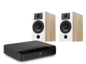 Zestawy stereo - Bluesound POWERNODE EDGE (czarny) + Diva 3 (dąb) - miniaturka - grafika 1