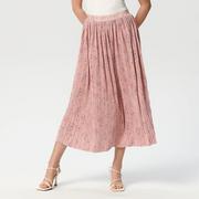 Spódnice - Sinsay - Spódnica midi plisowana - Różowy - miniaturka - grafika 1